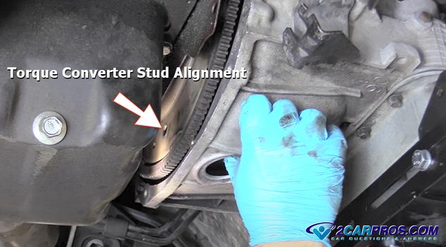 torque converter stud alignment