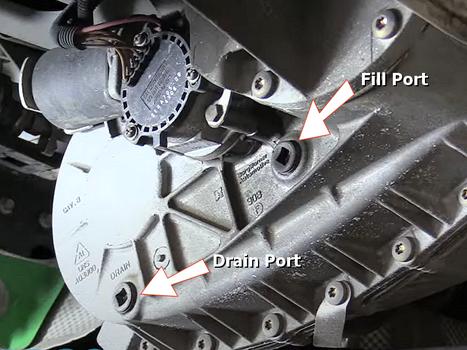 transfer case fill drain port