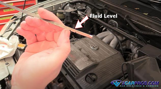 transmission fluid level dip stick