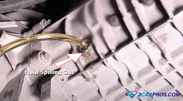 transmission fill spilling out