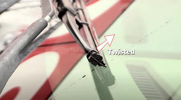 twisted wiper blade