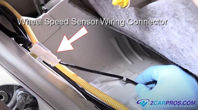 ABS traction control wheel speed sensor wiring connector