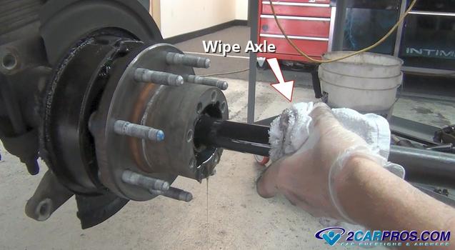 wipe axle
